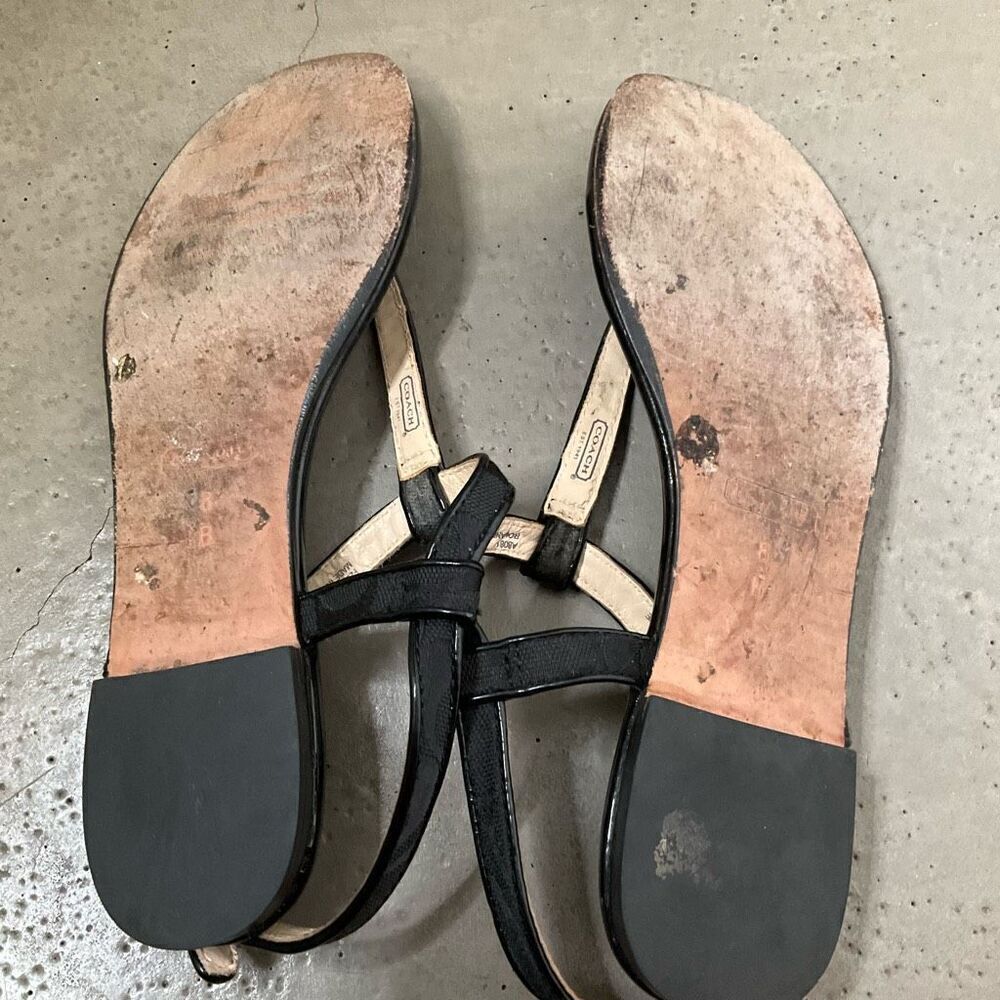Coach Patent Leather Sandals - Picture 5 of 6